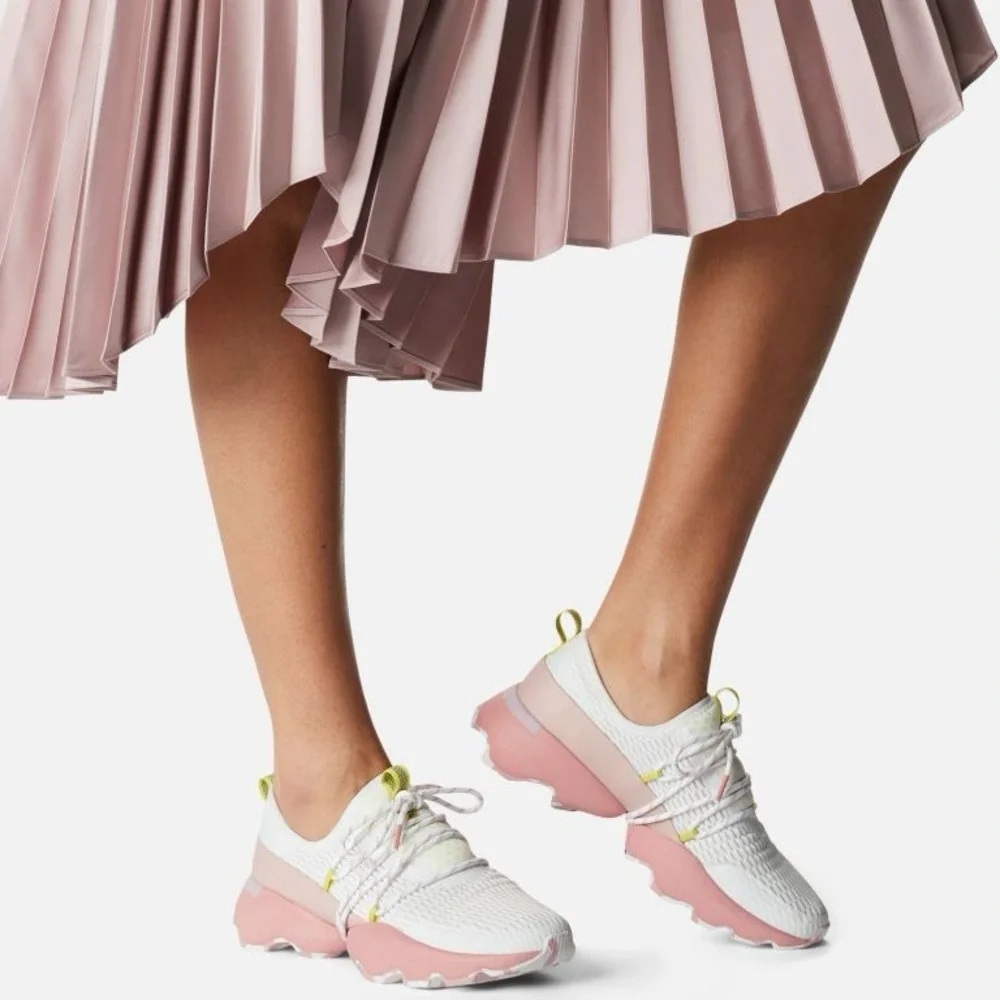 Sorel Kinetic Impact Lace Sneaker White Eraser Pink 8.5